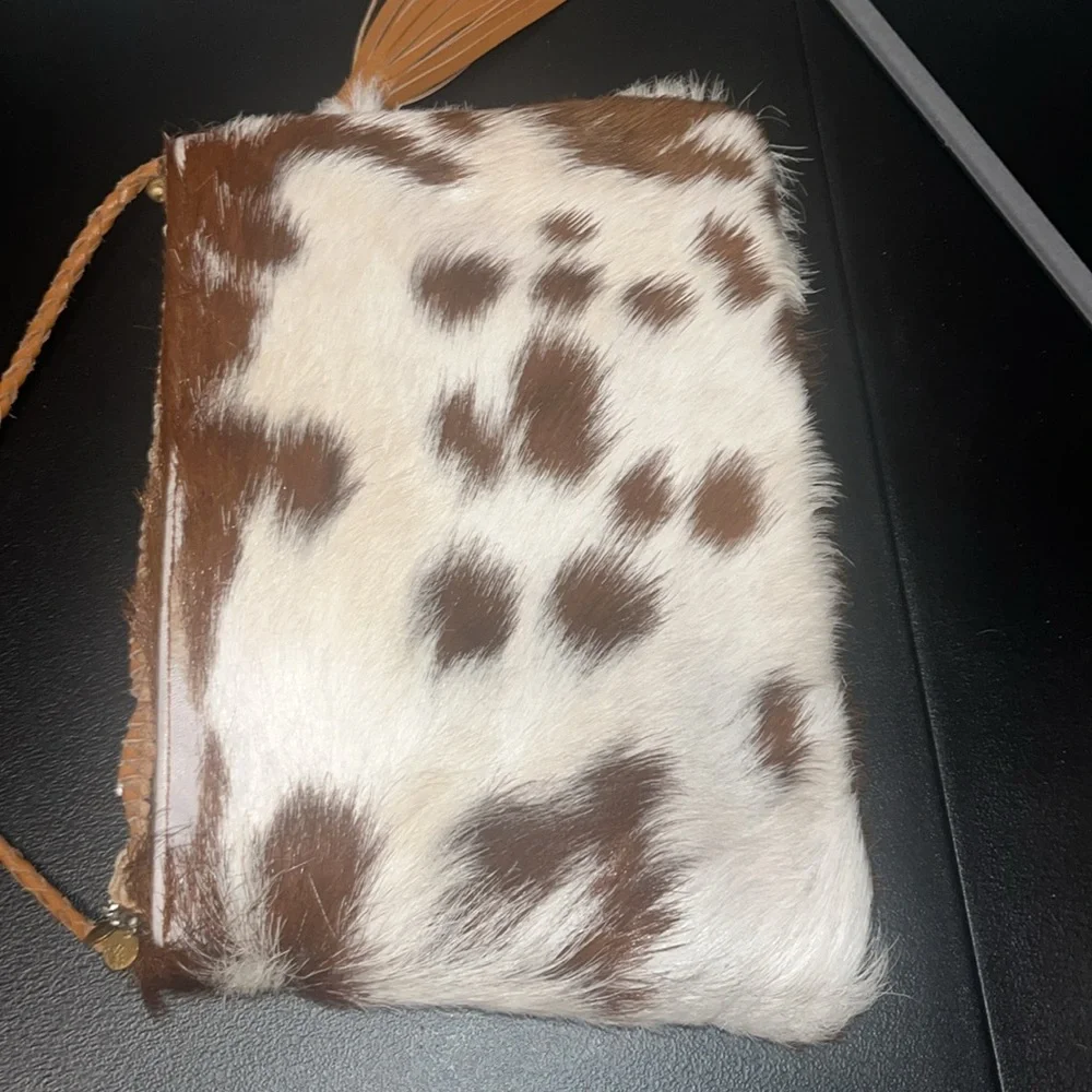 ibBan Anthropologie Hair on Hide Embellished Crossbody - Picture 3 of 10